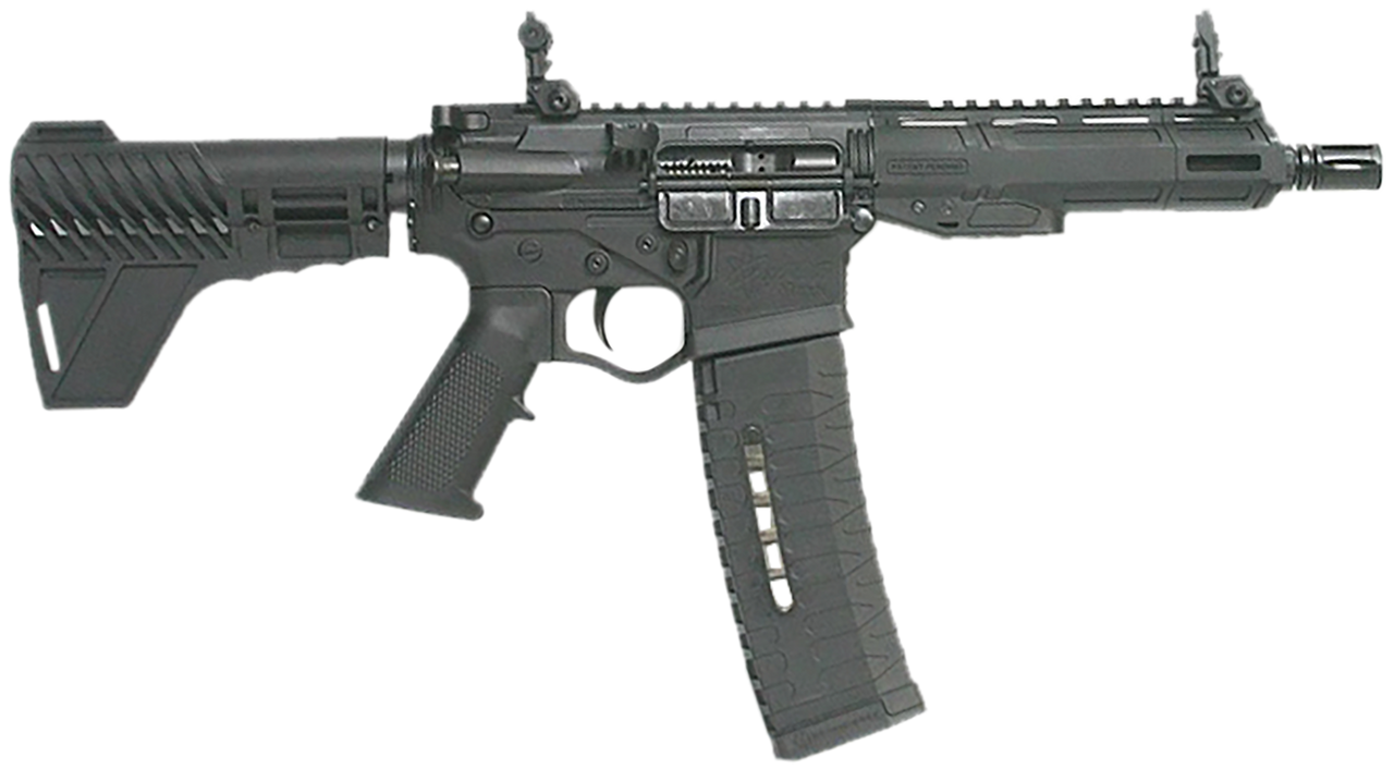 ATI Alpha Maxx 5.56x45mm, 7.5" Threaded Barrel, Black, Pro 2A Blade Brace, M-Lok Handguard, 60rd