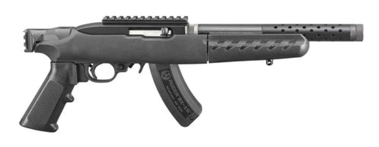  Ruger 22 Charger Lite 22 LR, 10" Threaded Barrel, Black, Bipod, 15rd